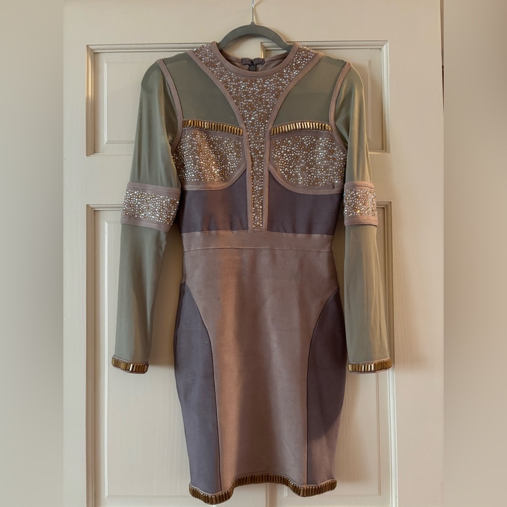 Long sleeve bandage dress size M